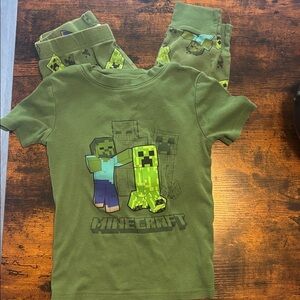 Old Navy Green Minecraft Tee